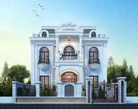 Top 30+ mẫu nhà phố tân cổ điển 2 tầng đẹp sang trọng