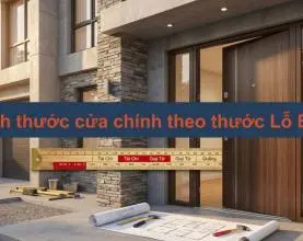 Kích thước cửa chính chuẩn thước Lỗ Ban: Cẩm nang số đo vàng đón tài lộc