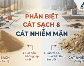 Cát xây dựng: Phân biệt Cát Sạch & Cát Nhiễm Mặn