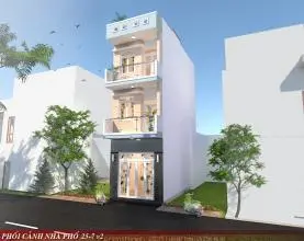 Xây nhà trọn gói 1 trệt 2 lầu phong cách hiện đại tại Tân Chánh Hiệp, Quận 12, HCM