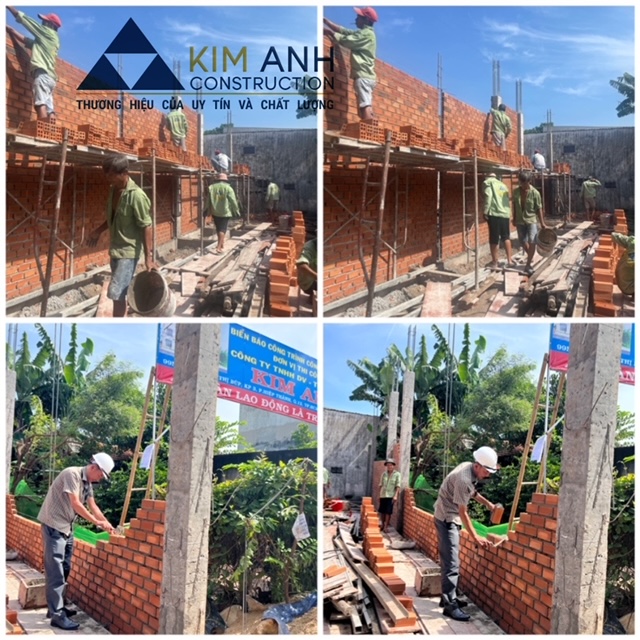 Xây tường nhà phố Bình Hưng Hòa B, Bình Tân - xaydungkimanh.com