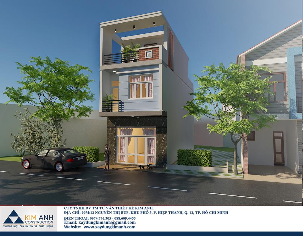 Nhà 1 trệt 1 lầu hiện đại