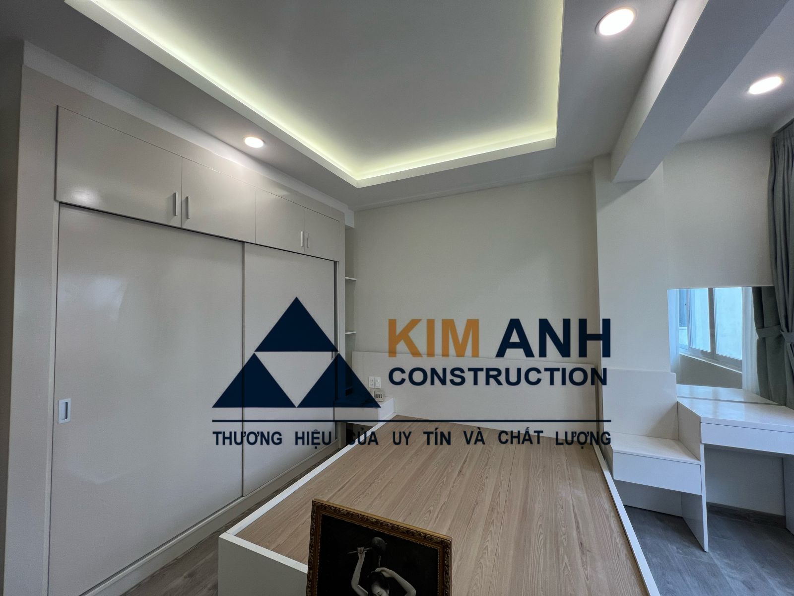 Hình ảnh khu vực phòng khách sạn của công trình đã hoàn thành