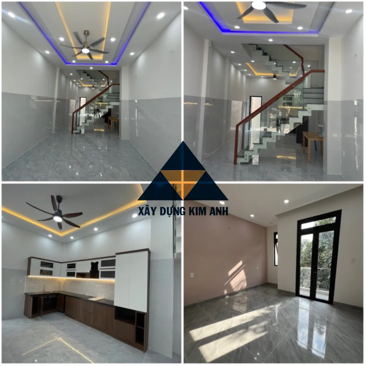 Mặt tiền nh&agrave; phố 1 trệt 1 lầu B&igrave;nh T&acirc;n ho&agrave;n thiện - xaydungkimanh.com