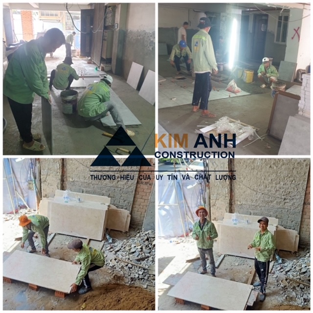 Công tác thi công cải tạo các hạng mục bên trong.