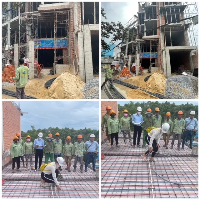 Nghiệm thu th&eacute;p s&agrave;n lầu 2 nh&agrave; trọn g&oacute;i Quận 12 - xaydungkimanh.com