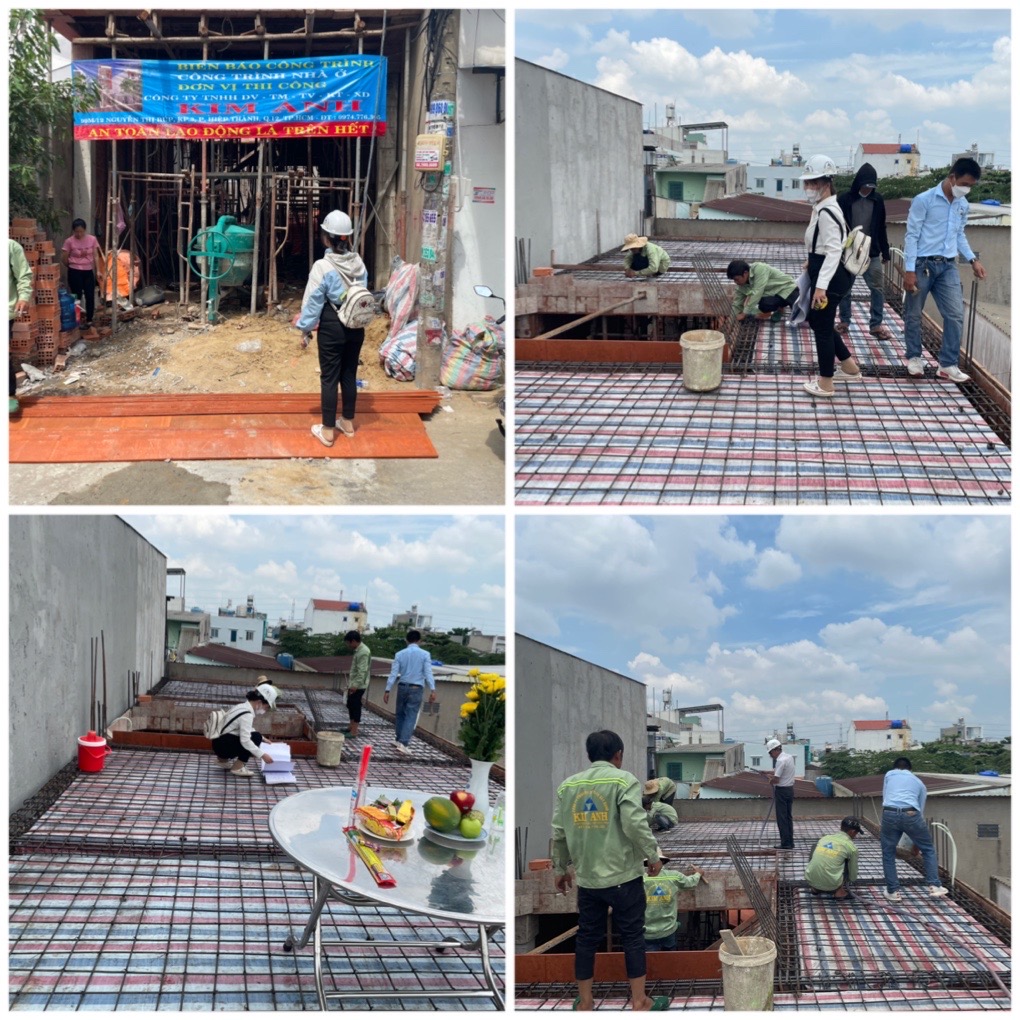 Đổ bê tông sàn lầu 1 nhà trọn gói Bình Chánh - Xây Dựng Kim Anh