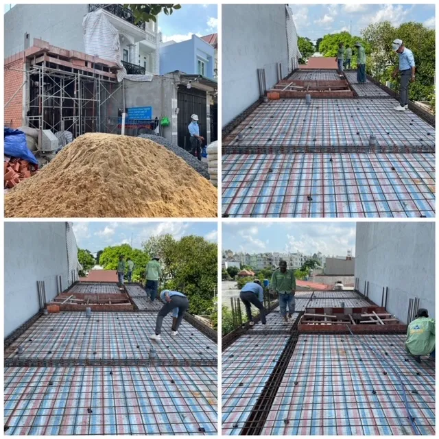 Thi c&ocirc;ng đan sắt s&agrave;n lầu 1&nbsp;nh&agrave; trọn g&oacute;i T&acirc;n Ch&aacute;nh Hiệp - X&acirc;y Dựng Kim Anh