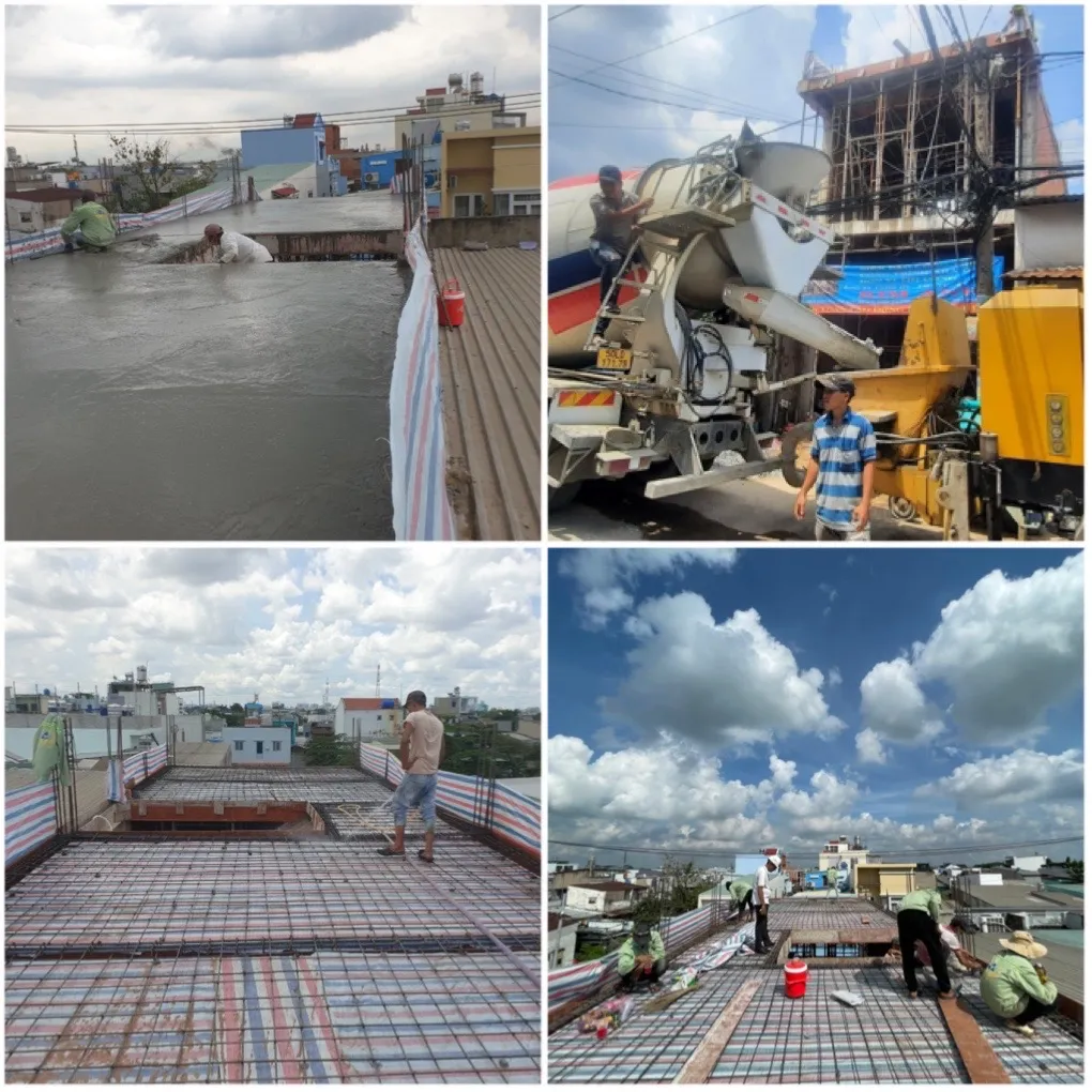 Đổ b&ecirc; t&ocirc;ng s&agrave;n lầu 2 nh&agrave; trọn g&oacute;i B&igrave;nh Ch&aacute;nh - X&acirc;y Dựng Kim Anh