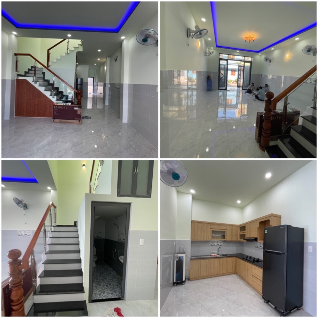 Phòng bếp và phòng khách nhà trọn gói Bình Chánh - Xây Dựng Kim Anh