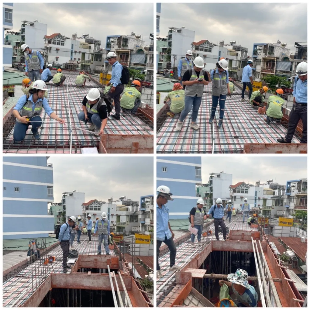 Thi c&ocirc;ng th&eacute;p s&agrave;n tầng 1 nh&agrave; phố G&ograve; Vấp - X&acirc;y Dựng Kim Anh