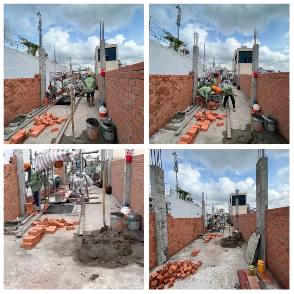 Kiểm tra th&eacute;p s&agrave;n tầng 2 nh&agrave; phố G&ograve; Vấp - X&acirc;y Dựng Kim Anh