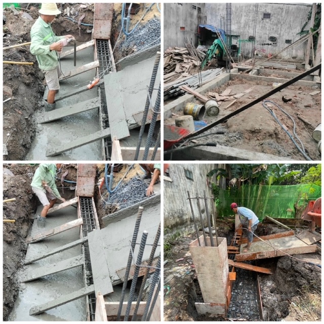Kiểm tra sắt thép móng nhà Bình Tân - xaydungkimanh.com