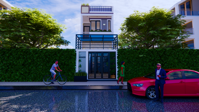 Phối cảnh 3D giúp gia chủ hình dung trực quan ngôi nhà trước khi thi công.