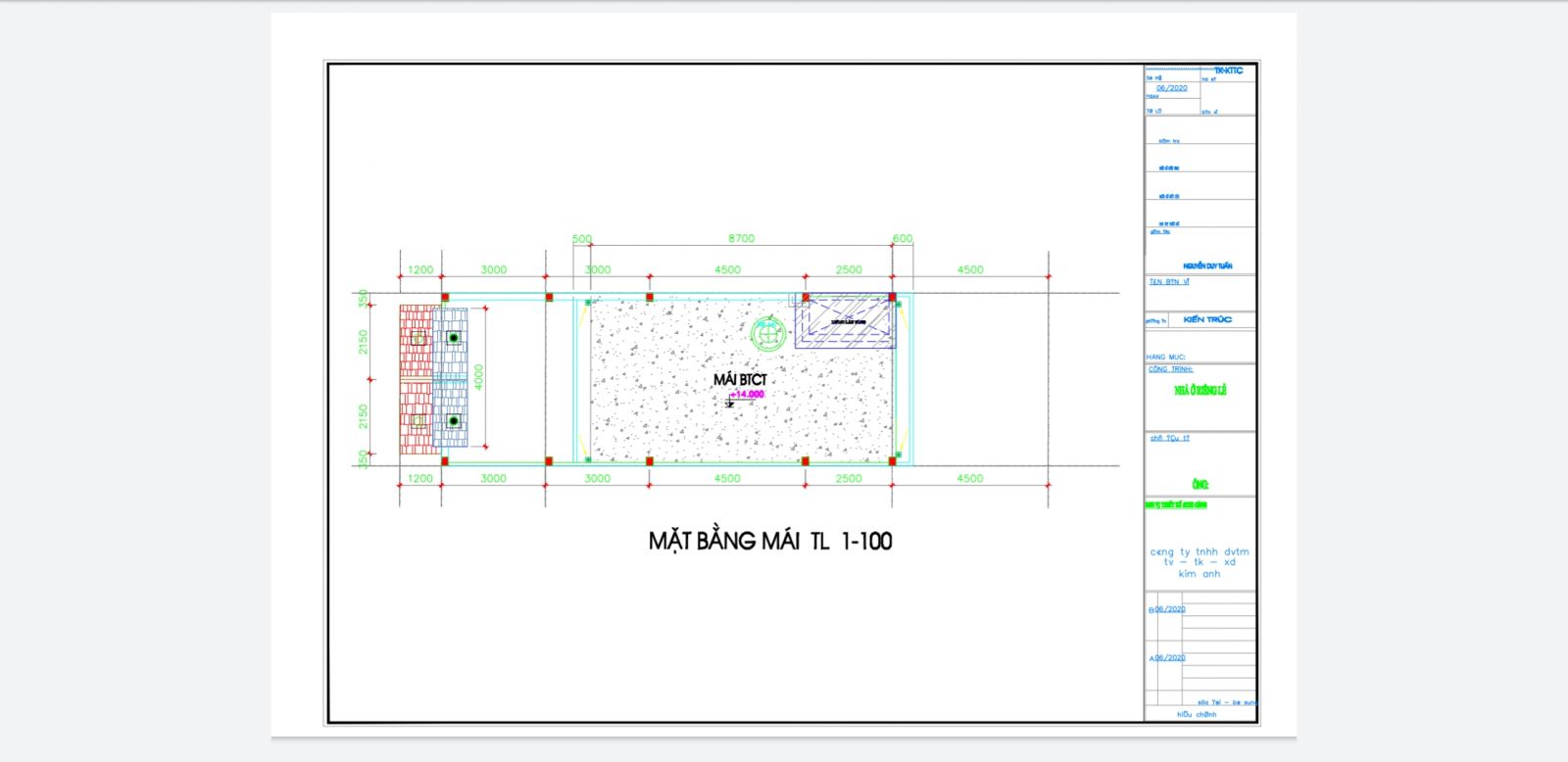 Thiết kế và thi công nhà phố 5x20 - Xây Dựng Kim Anh