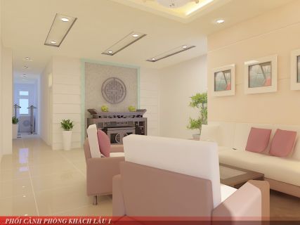 Chi tiết mặt tiền nhà phố Thạnh Mỹ Lợi - Xây Dựng Kim Anh