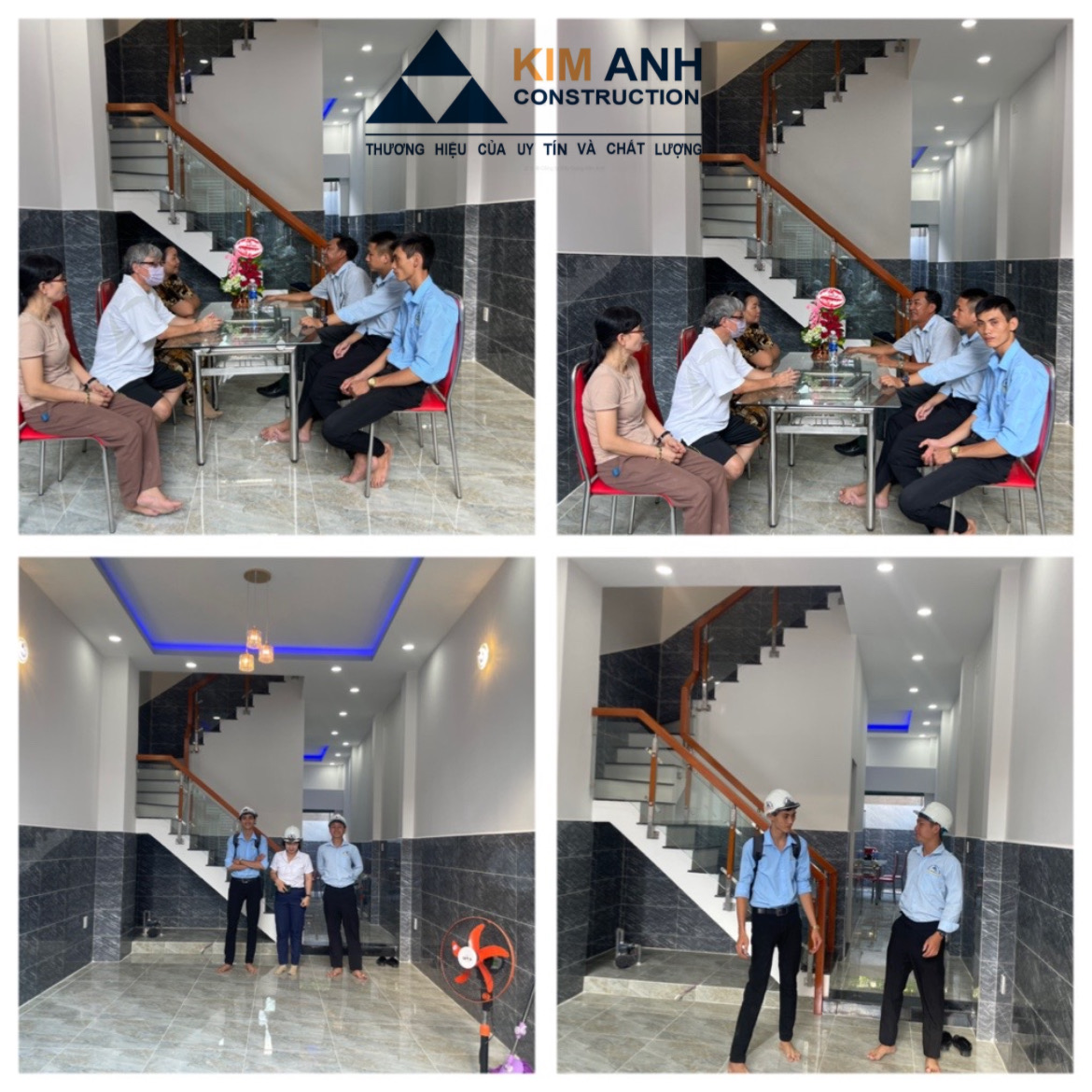 2 bên tiến hành nghiệm thu nhà trọn gói Bình Tân - Xây Dựng Kim Anh