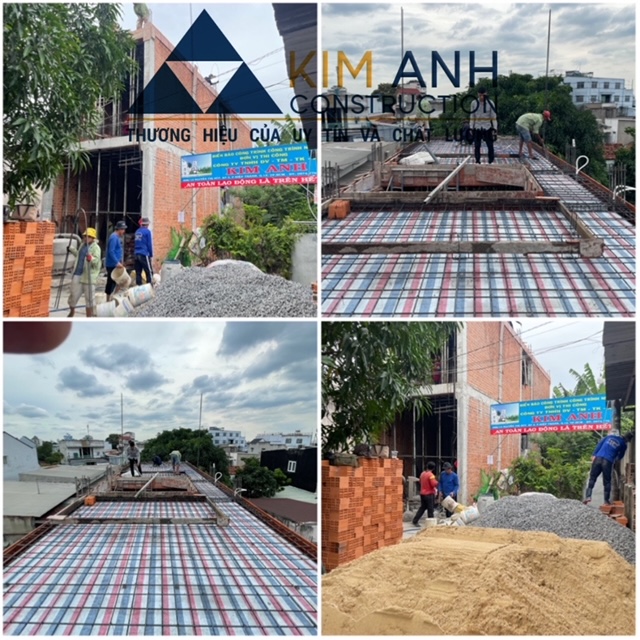 Đổ bê tông sàn nhà phố Bình Tân - xaydungkimanh.com