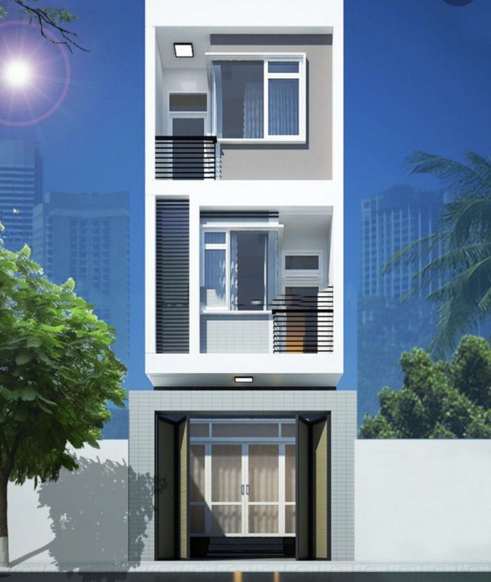 Nhà 2 tầng mái bằng