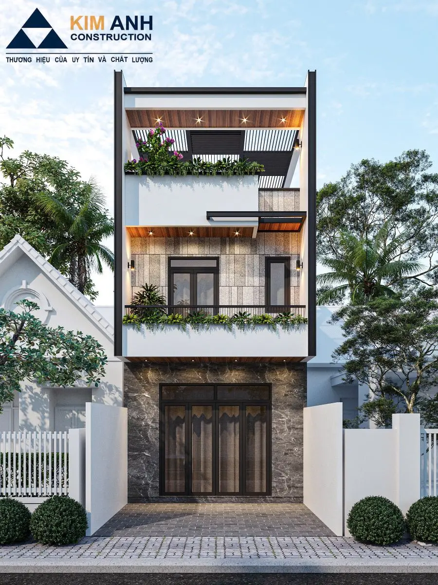 Mẫu nh&agrave; ống 2 tầng - Mẫu mới 3