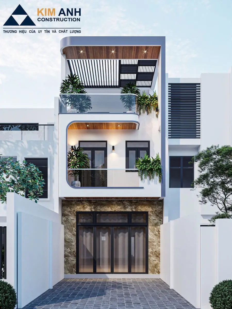 Mẫu nh&agrave; ống 2 tầng - Mẫu mới 1