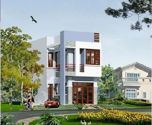 Mẫu nh&agrave; 1 trệt 1 lầu 3 ph&ograve;ng ngủ