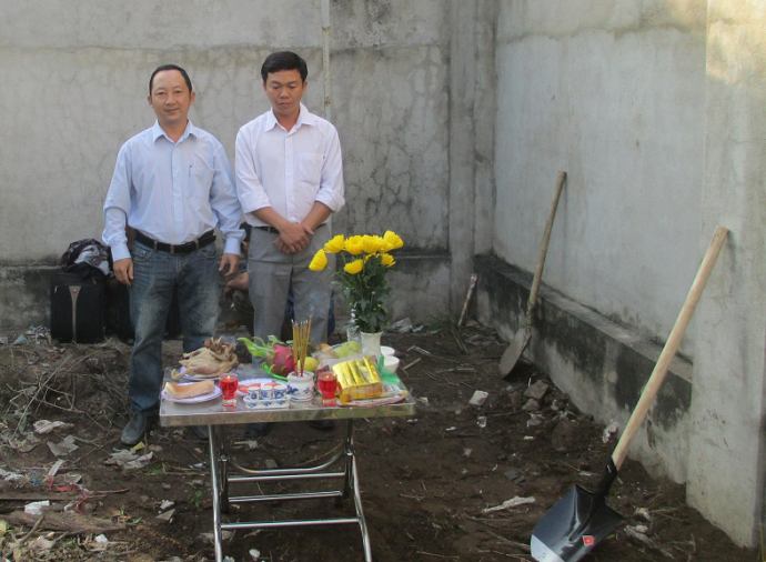 mâm cúng sửa nhà đơn giản