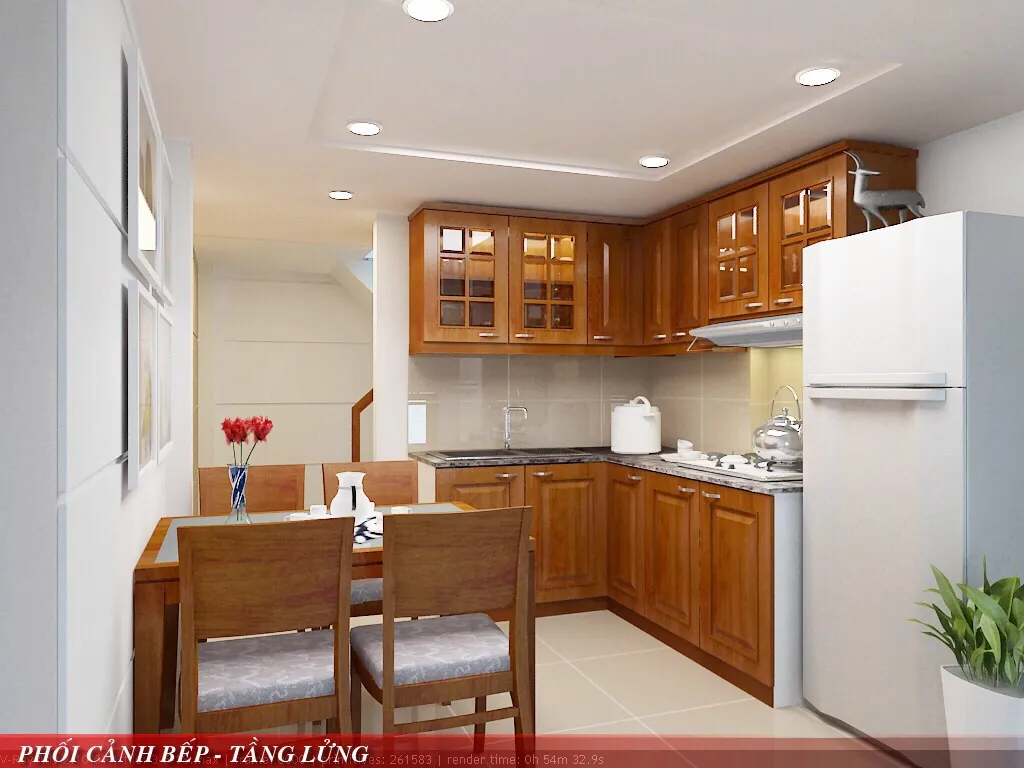 Kh&ocirc;ng gian nh&agrave; bếp khang trang sau qu&aacute; tr&igrave;nh cải tạo, sửa chữa