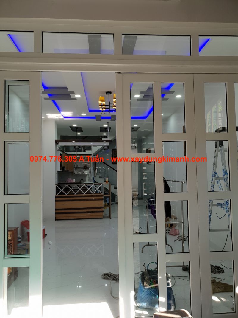 Phòng khách mới sau khi sửa nhà Chị Nga, Tân Bình