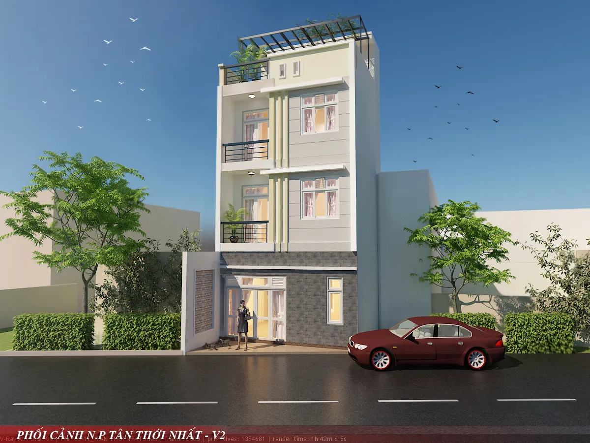 H&igrave;nh ảnh phối cảnh 3D dự &aacute;n nh&agrave; phố hiện đại tại T&acirc;n Thới Nhất, Quận 12