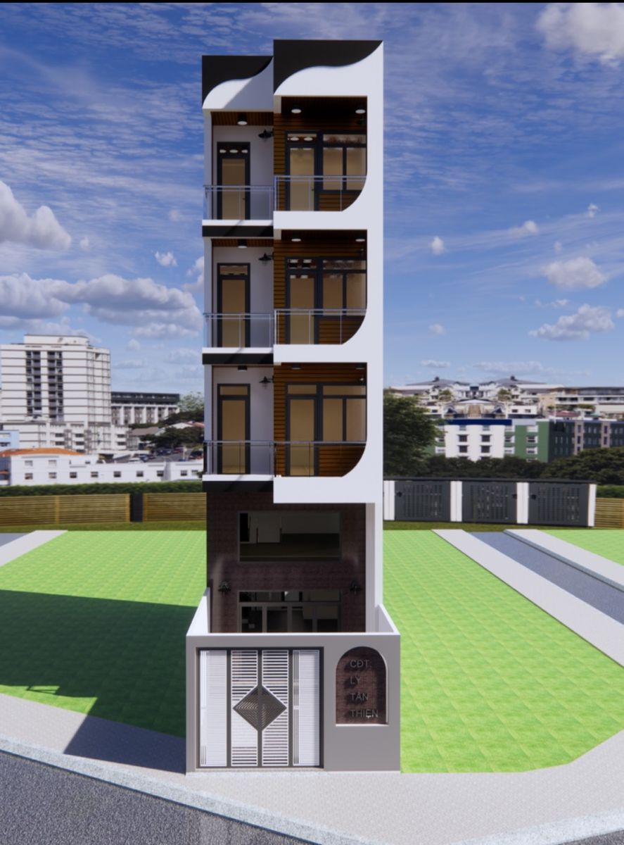 Thiết kế 3D nhà phố Trung Mỹ Tây, Quận 12 - Xây Dựng Kim Anh