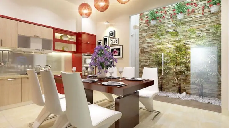 mẫu nh&agrave; c&oacute; giếng trời cuối nh&agrave;