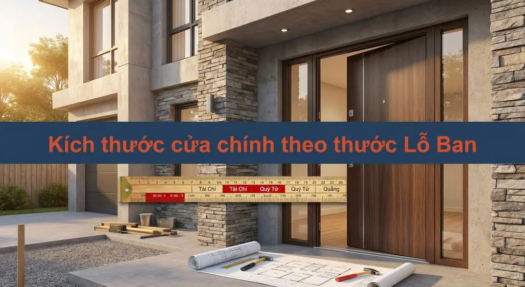 K&iacute;ch thước cửa ch&iacute;nh phong thủy