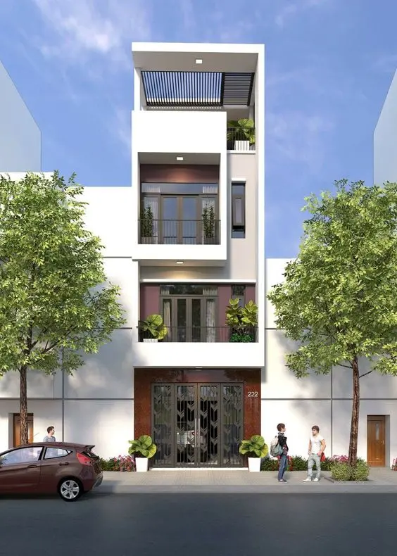 Sơn lại ngoại thất mặt tiền nh&agrave;