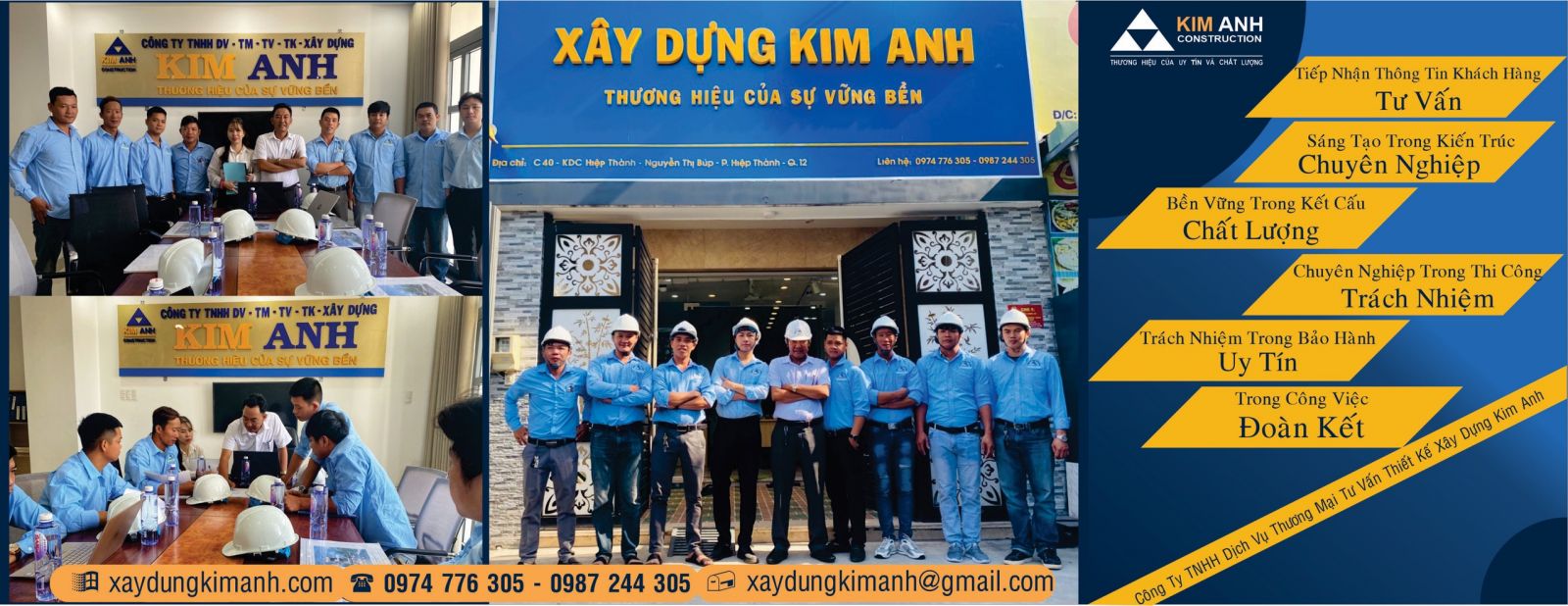 Quy trình làm việc chuyên nghiệp tại Xây Dựng Kim Anh