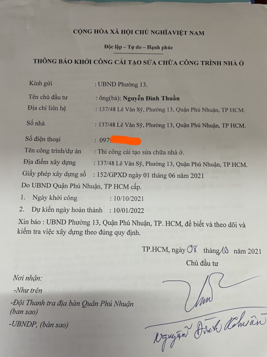 Hợp đồng thi công sửa nhà trọn gói giữa 2 bên