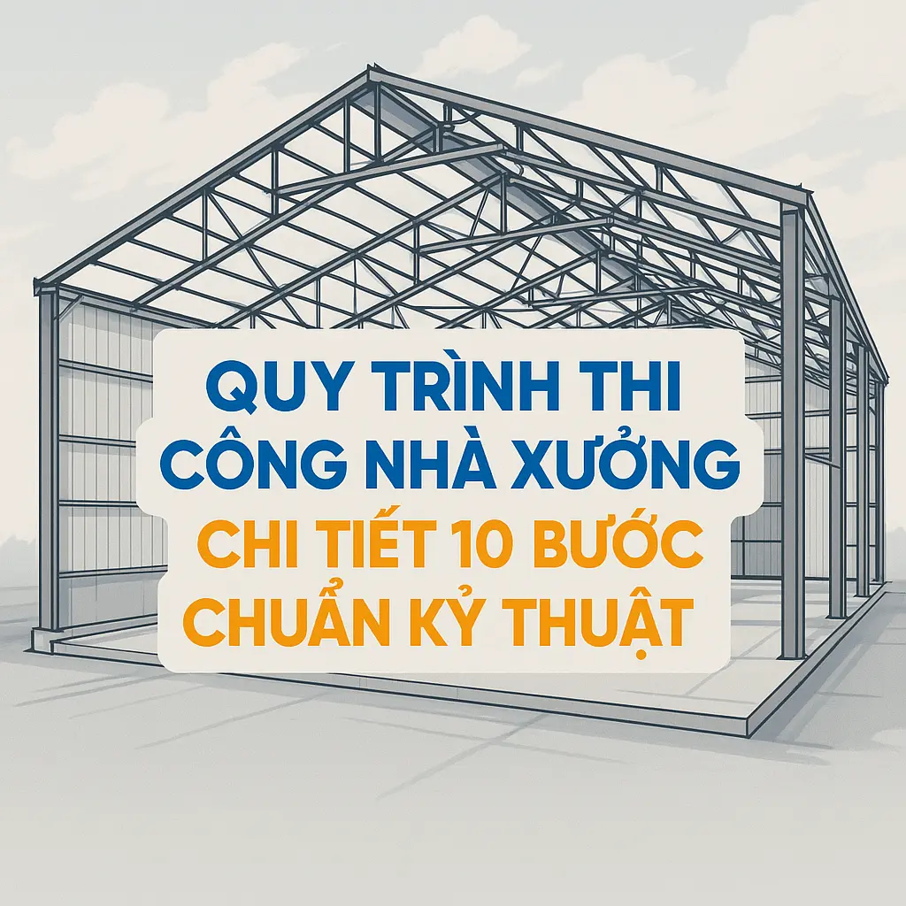quy tr&igrave;nh thi c&ocirc;ng nh&agrave; xưởng