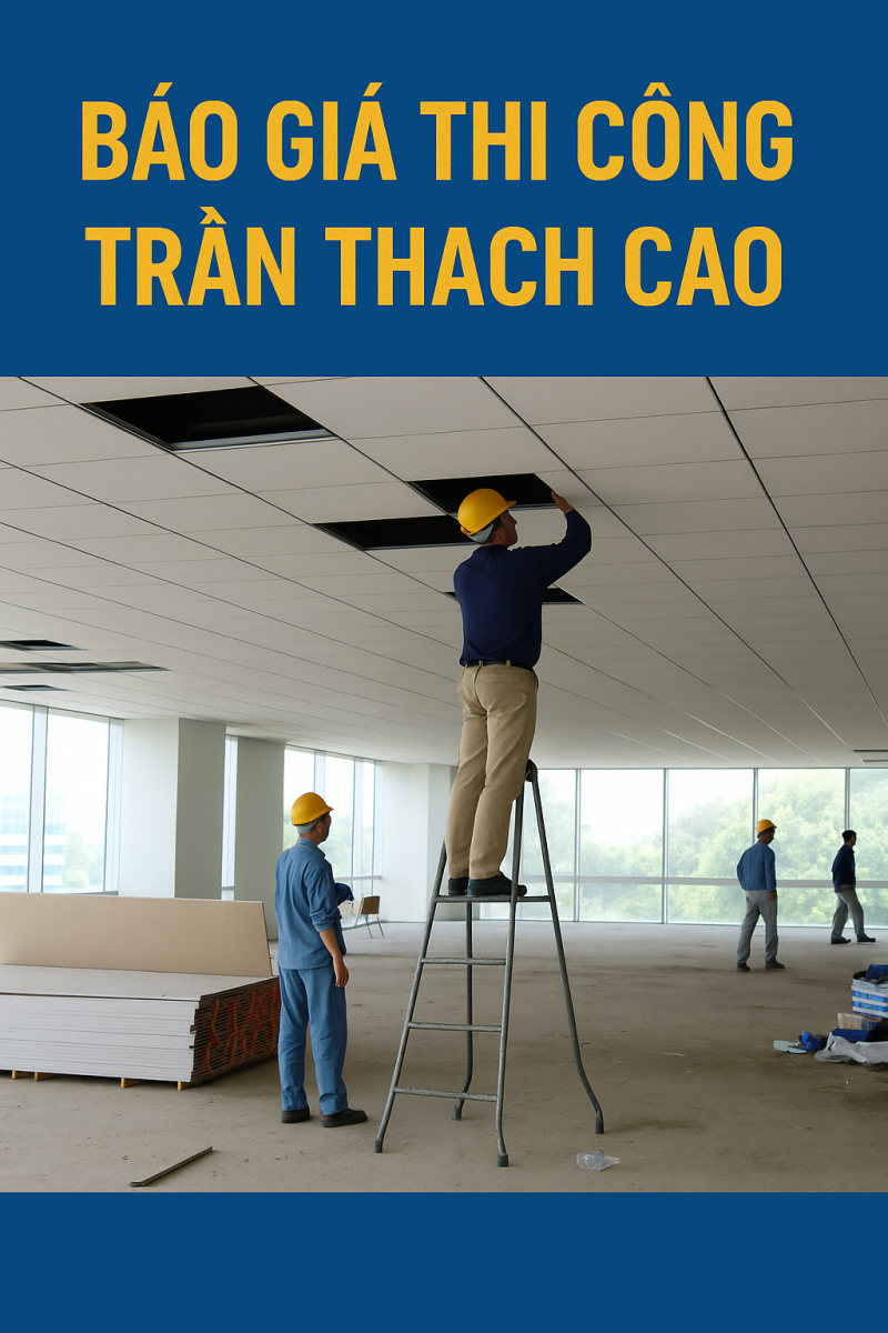 báo giá thi công trần thạch cao