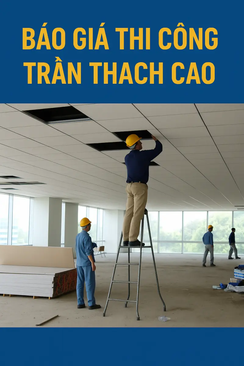 báo giá thi công trần thạch cao
