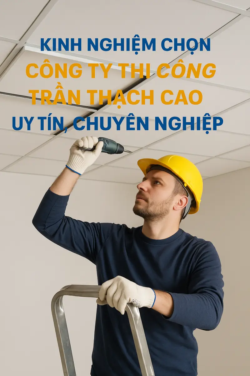 C&aacute;c ti&ecirc;u ch&iacute; v&agrave;ng để đ&aacute;nh gi&aacute; một c&ocirc;ng ty thi c&ocirc;ng trần thạch cao uy t&iacute;n