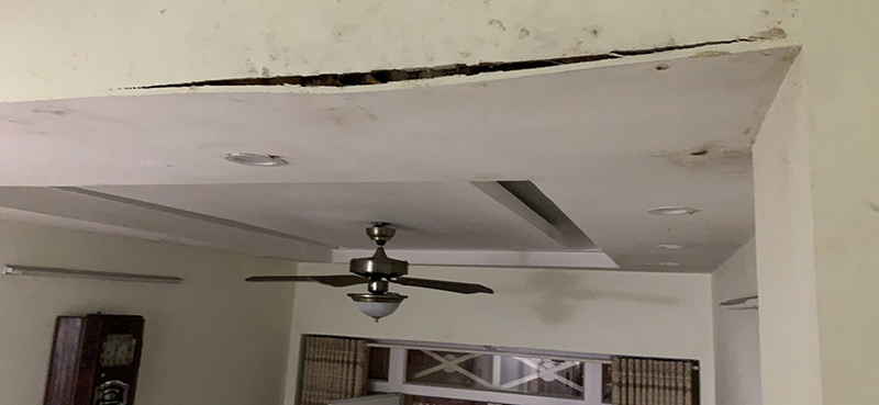 Trần thạch cao bị võng