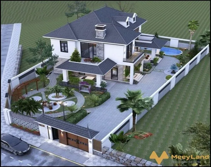 Biệt thự nh&agrave; vườn 2 tầng