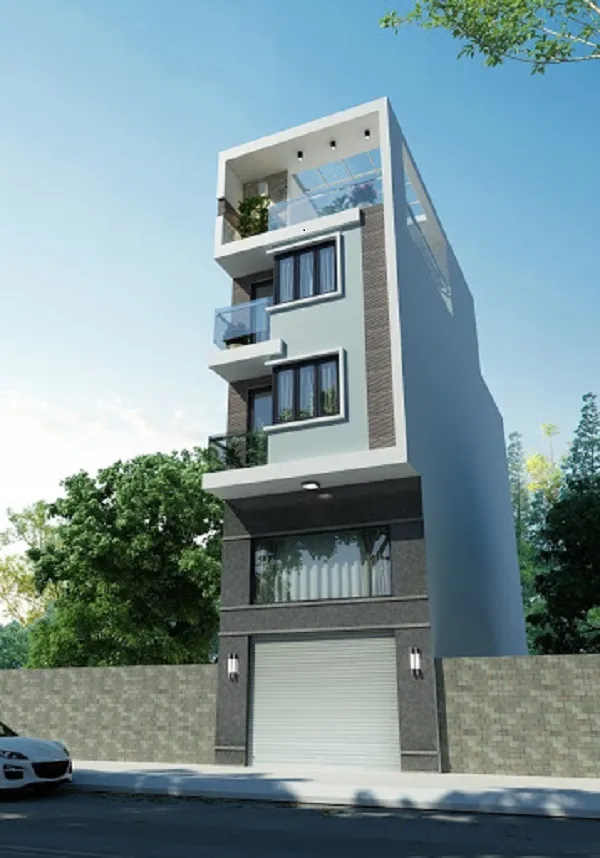 Mẫu nh&agrave; phố 3 tầng 1 tum-xaydungkimanh.com