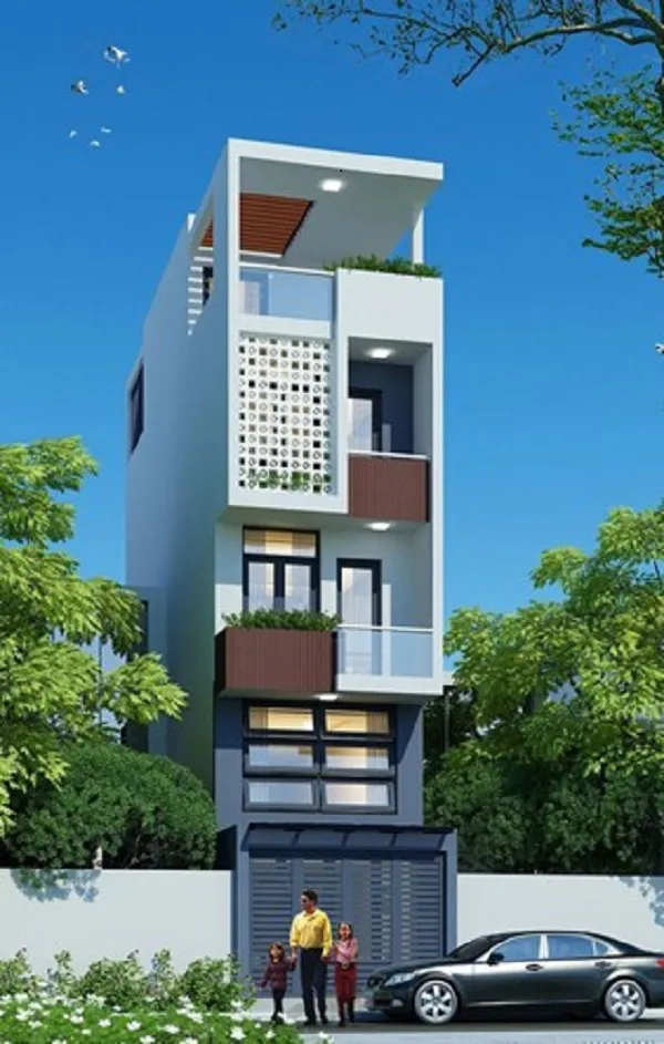 Mẫu nh&agrave; phố 3 tầng 1 tum-xaydungkimanh.com