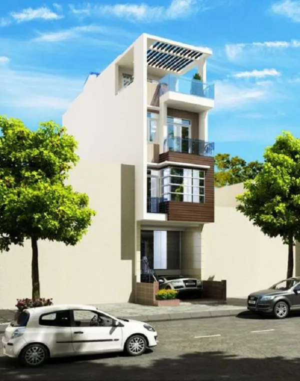 Mẫu nh&agrave; phố 3 tầng 1 tum-xaydungkimanh.com