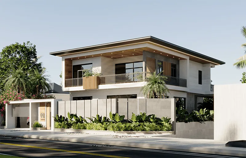 Biệt thự 2 tầng hiện đại có diện tích rất rộng