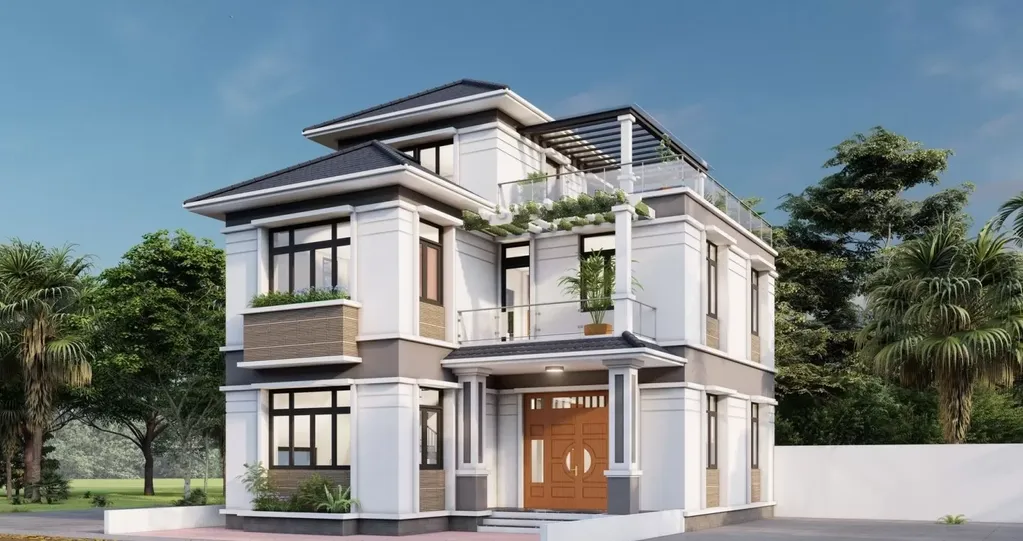 Biệt thự 2 tầng kiểu Nhật mang vẻ đẹp thanh lịch và hiện đại