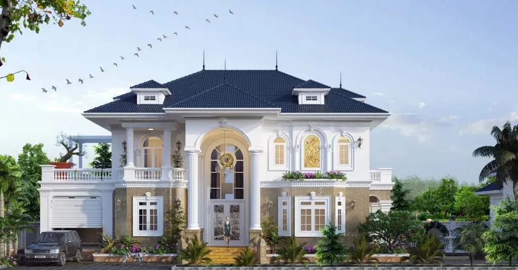 Biệt thự 2 tầng kiểu Nhật sang trọng v&agrave; bề thế