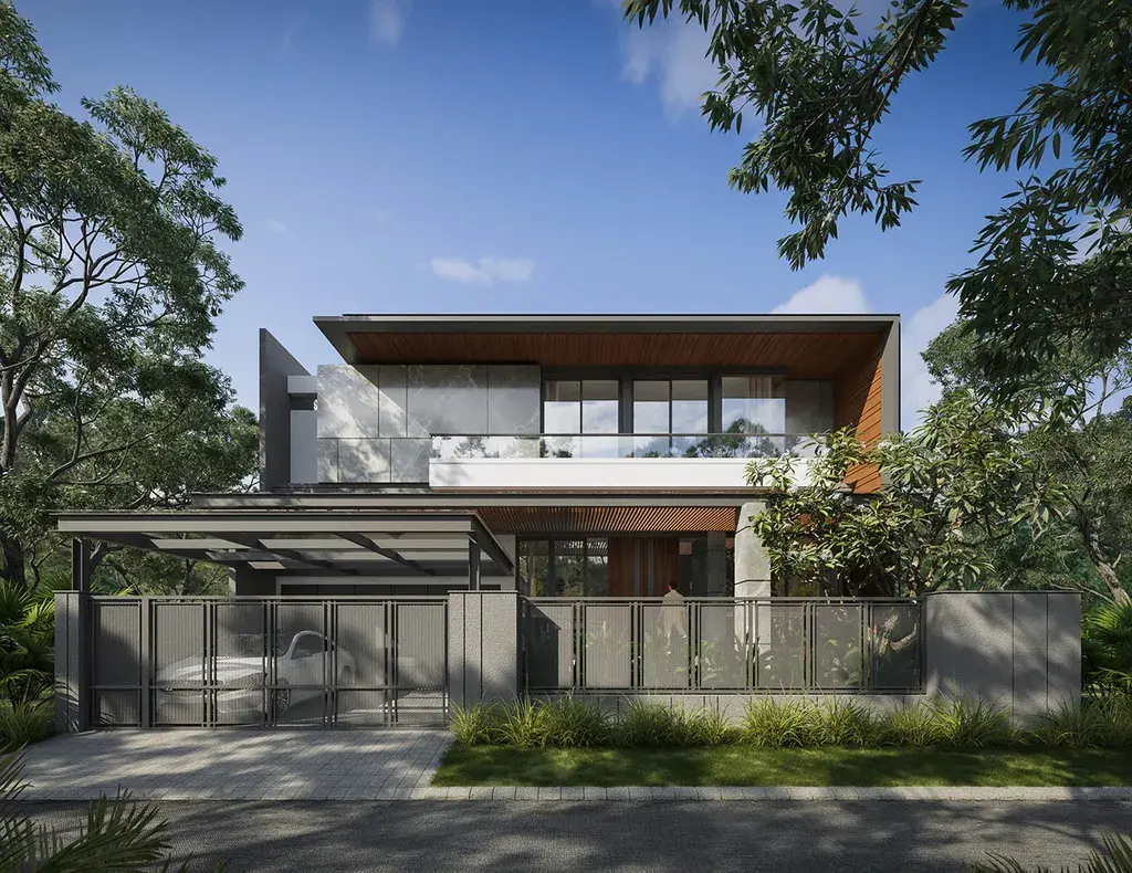 Biệt thự 2 tầng phong c&aacute;ch hiện đại