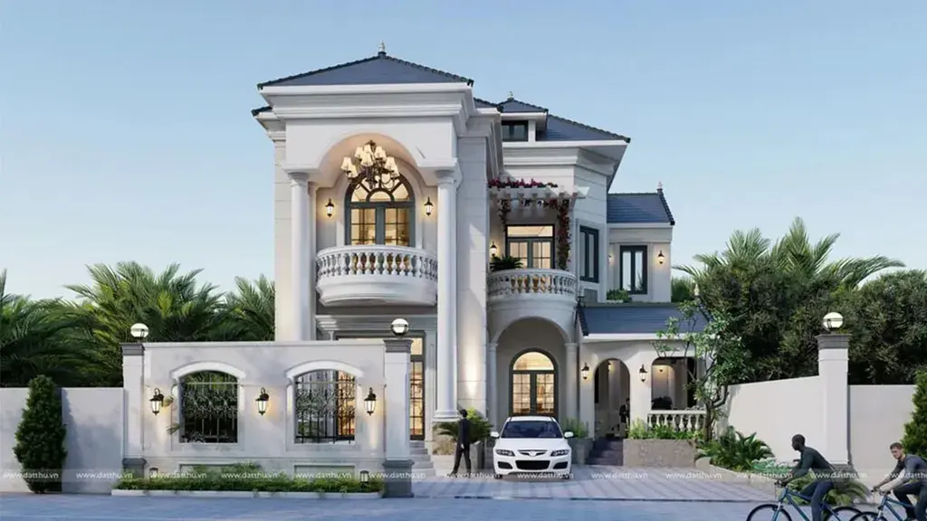 Biệt thự 2 tầng t&acirc;n cổ điển sang trọng